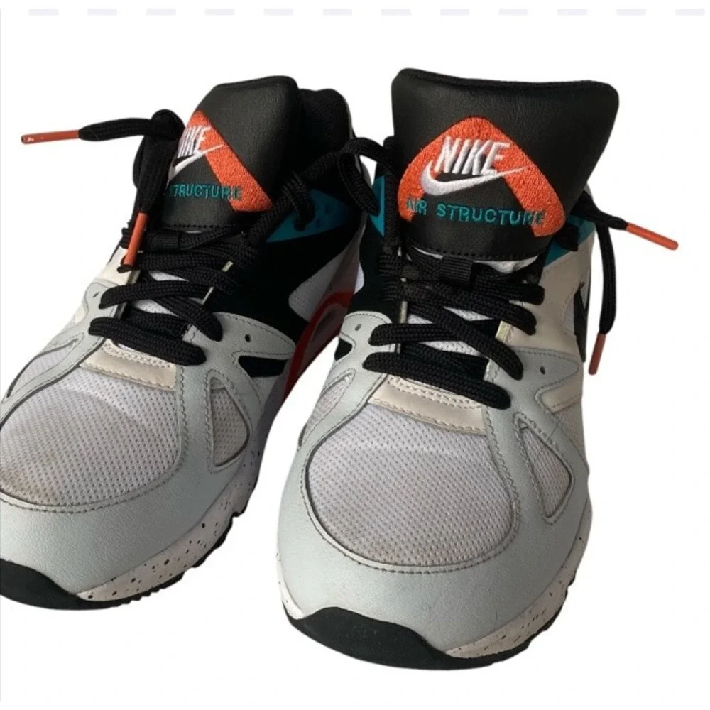 Nike Air Structure CW1646-005 GS‎ 6.5Y 6.5 Mens Orange White Teal Black Grey EUC